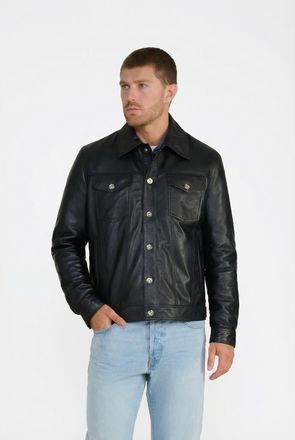 FURNIQ Oliver Leather Jacket in Black at Nordstrom, Size Xxx-Large
