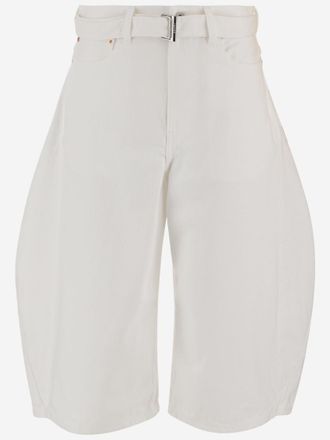 sacai White Cotton Shorts