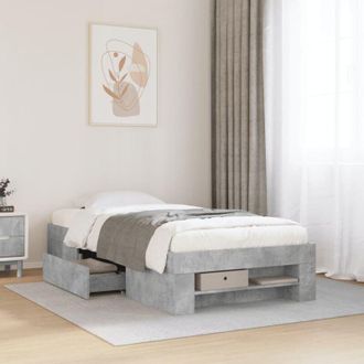vidaXL Estructura De Cama Madera De Ingenier&iacute;a Gris Hormig&oacute;n 75x190 Cm Vidaxl
