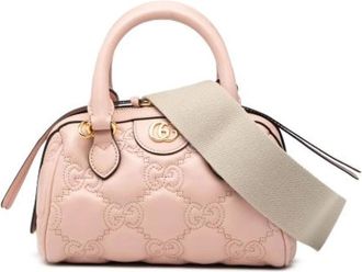 Gucci Pre-owned Handbags, female, Pink, Size: ONE SIZE Pre-owned Leather Handbag