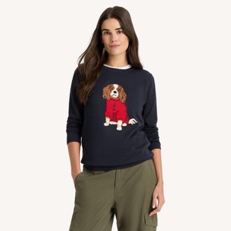 Nautica Womens Anchor Dog Sweater