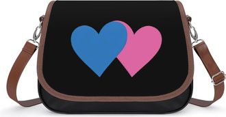 Generic Bisexual Heart Proud Fashion Womens Crossbody Bags Novelty Handbag Shoulder Bag Purse