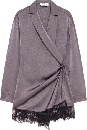Msgm Wikkeljurk - Dames - Wikkelkleedje - Grijs - S - Kleedjes