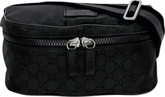 Gucci Pre-owned Nylon Heuptas - unisex - Vintage Heuptassen - Zwart - ONE Size - Nylon - Vintage