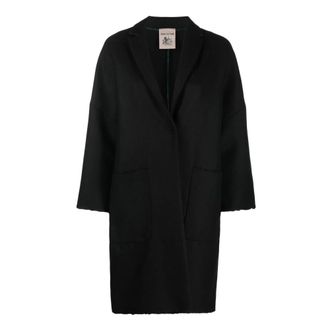 Semicouture Jassen, Dames, Zwart, L, Wol, Regenjassen