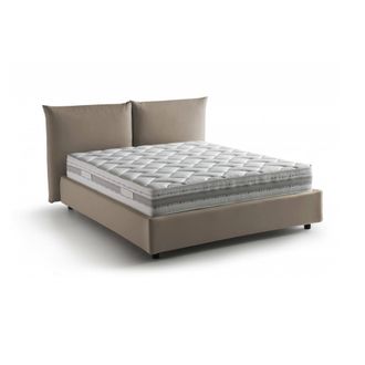 Talamo Italia Talamo Italia - Dmora - Cama Matrimonial Dbrekal, Cama Contenedor Con Revestimiento De Tela, 100% Made In Italy, Apertura Frontal, Con Colch&oacute;n 160x190