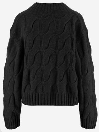 Allude Womens Sweater Cashmere And Silk Black