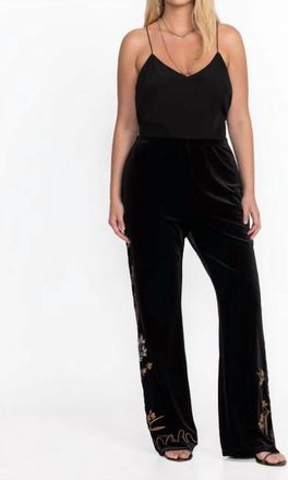 Johnny Was Jenai Stretch Velvet Baby Boot Legging - Plus In Black