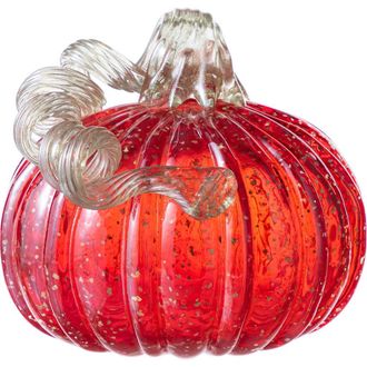 Glitzhome Fall Multi-Style Small Glass Pumpkins in Red at Nordstrom
