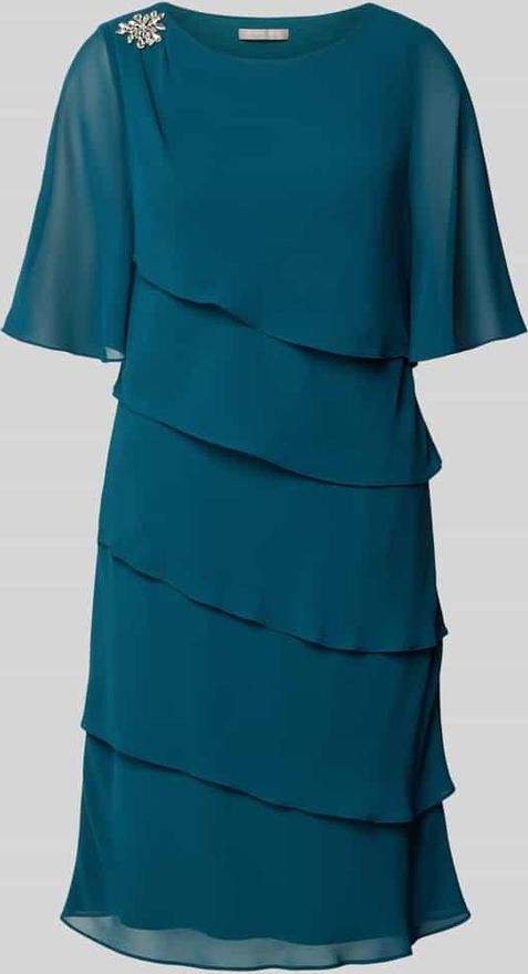 Kleid mit Ziersteinbesatz in Grass Mel, Gr&ouml;&szlig;e 34