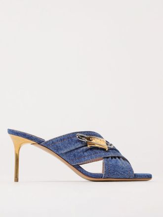 シューズ・サンダルその他 BALMAIN Woman Heeled sandals Blue EN1UR079TDMS 6EF Balmain Safety Pin Sandals | Blue | FARFETCH