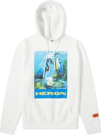 Heron Preston SS21 Herons Popover Hoodie White Multi-color HMBB004F198080010288