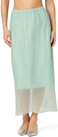 ASTR the Label Keyara Sheer Overlay Midi Skirt in Mint at Nordstrom Rack, Size X-Small