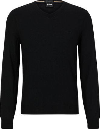 HUGO BOSS Mens Baram-l V-neck Knitwear - Size X-Large