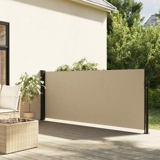 Berkfield Home Retractable Side Awning Beige 120x600 cm