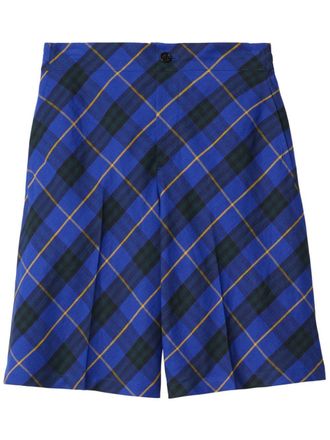 Burberry Vintage check cargo shorts - Blauw