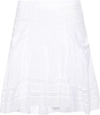Isabel Marant Giuliani mini skirt - women - Organic Cotton/Organic Cotton - 38 - White