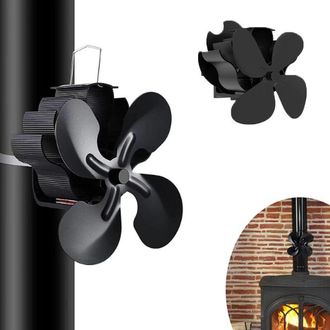 OEM Ventilador Para Estufa De Le&ntilde;a Coocheer - 4 Aspas De Aluminio Anodizado - 180-210 M&sup3;/h - Ahorra Hasta Un 28 % De Le&ntilde;a
