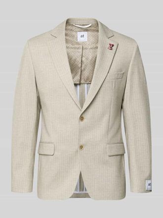 Atelier Torino Slim Fit 2-Knopf-Sakko mit Pattentaschen in Beige, Gr&ouml;&szlig;e 102
