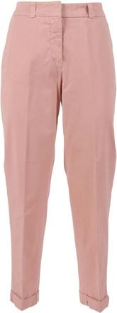 PESERICO Peserico, Chinos, female, Pink, Size: 2XL Belted Trousers