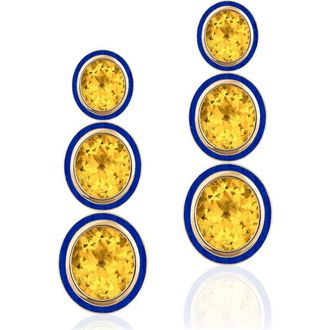 Goshwara Melange 3-Tier Drop Earrings in Yellow at Nordstrom