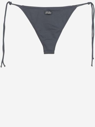 MC2 Saint Barth Womens Logo Bikini Bottom Gray Polyamide Swimwear Sea Clothing