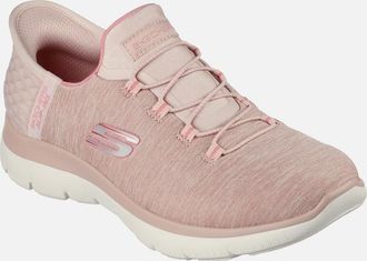 Skechers Womens Skechers Summits Dazzling Haze Textile Womens Rose Trainers - Pink - Size: 8