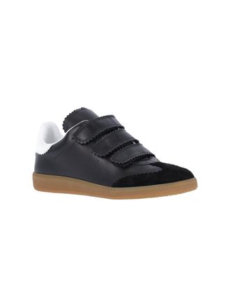 Isabel Marant Ruffled Leather Sneaker - Black