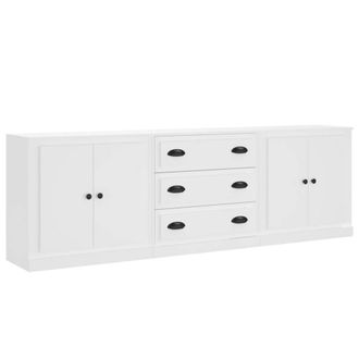 Berkfield Home Sideboards 3 pcs White Engineered Wood