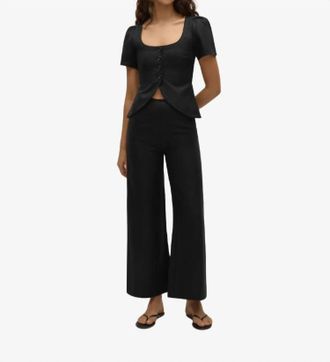 Faithfull The Brand Jean Wide Leg Pant In Black