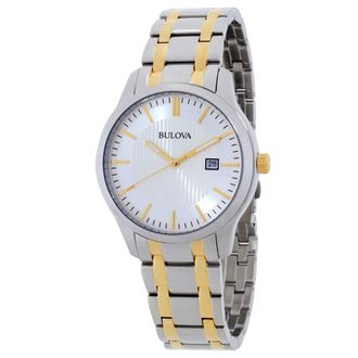 Bulova Classic Quartz Silver Dial Mens Watch 98B263