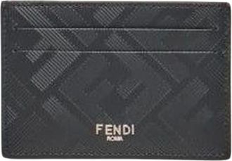 Fendi Pre-owned Wallets, female, Black, Size: ONE SIZE Pre-owned Flat Card Case Slim Holder