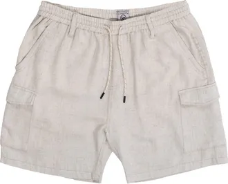 Burnside Cotton & Linen Blend Cargo Shorts in Natural at Nordstrom Rack, Size X-Large