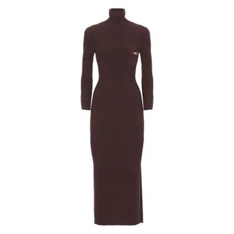 Elisabetta Franchi Dames, Jurken, Bruin, Maat: L Zijde