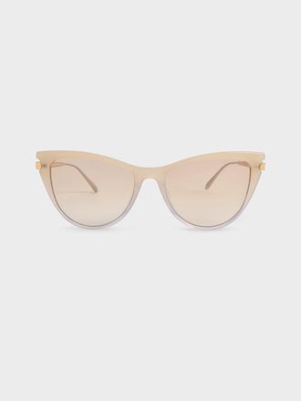 Charles & Keith Recycled Acetate Angular Cat-Eye Sunglasses
