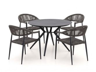 Manifesto Furniture Manifesto Belpasso/Sora &oslash;127cm dining tuinset 5-delig stapelbaar