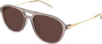 Gucci GG2254SK Asian Fit 003 Mens Sunglasses Grey Size 57 - Free RX Lenses - Free RX Lenses