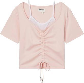 Musium Div. layered T-shirt - women - Spandex/Elastane/Cotton - S - Pink