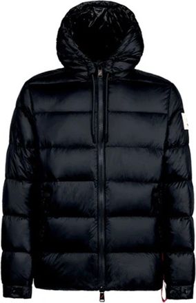 Afterlabel Black Glossy Quilted Hooded Nylon Down Jacket