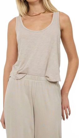 La Made New Boyfriend Tank In Oak Bark