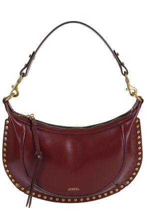 Isabel Marant Burgundy Naoko Smooth Leather Shoulder Bag