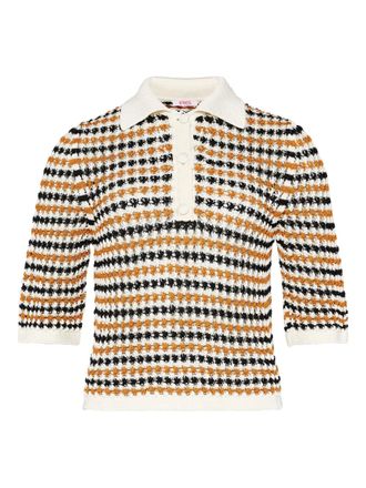 Eres Comeback gestreepte polotop - Wit