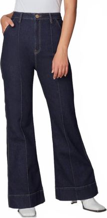 Lola Hats Stevie High-Rise Jean Flare Jeans In Dark Rinse Blue