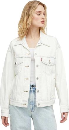 Levi's Jassen, Dames, Wit, S, Denim, 90S Trucker Jacket