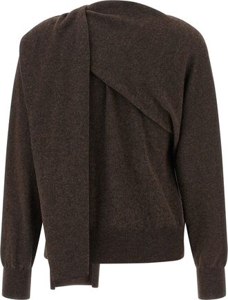 Ferragamo Scarf Cardigan - Brown