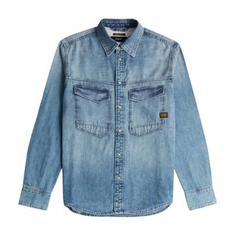 G-Star G-star, Denim Shirts, male, Blue, Size: 2XL Dakota Shirt
