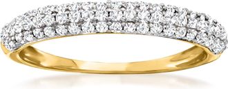 Ross-Simons Pave Diamond Ring in 14kt Yellow Gold