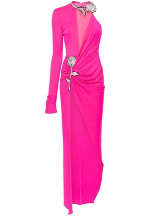 DAVID KOMA Abito da sera con ruches - Rosa