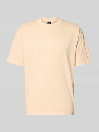 Boss Orange by Hugo Boss BOSS Orange Relaxed Fit T-Shirt aus reiner Baumwolle Modell TE_TILE in Apricot, Gr&ouml;&szlig;e XXXL