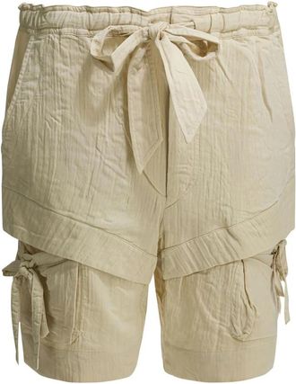 Isabel Marant Bermia Cargo Shorts - Dames - Bermuda - Beige - XS - Katoen - Korte Broeken